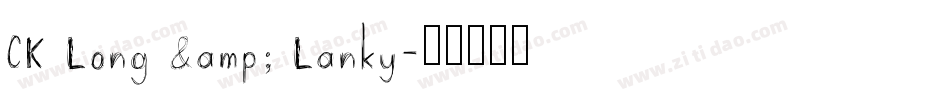 CK Long & Lanky字体转换
